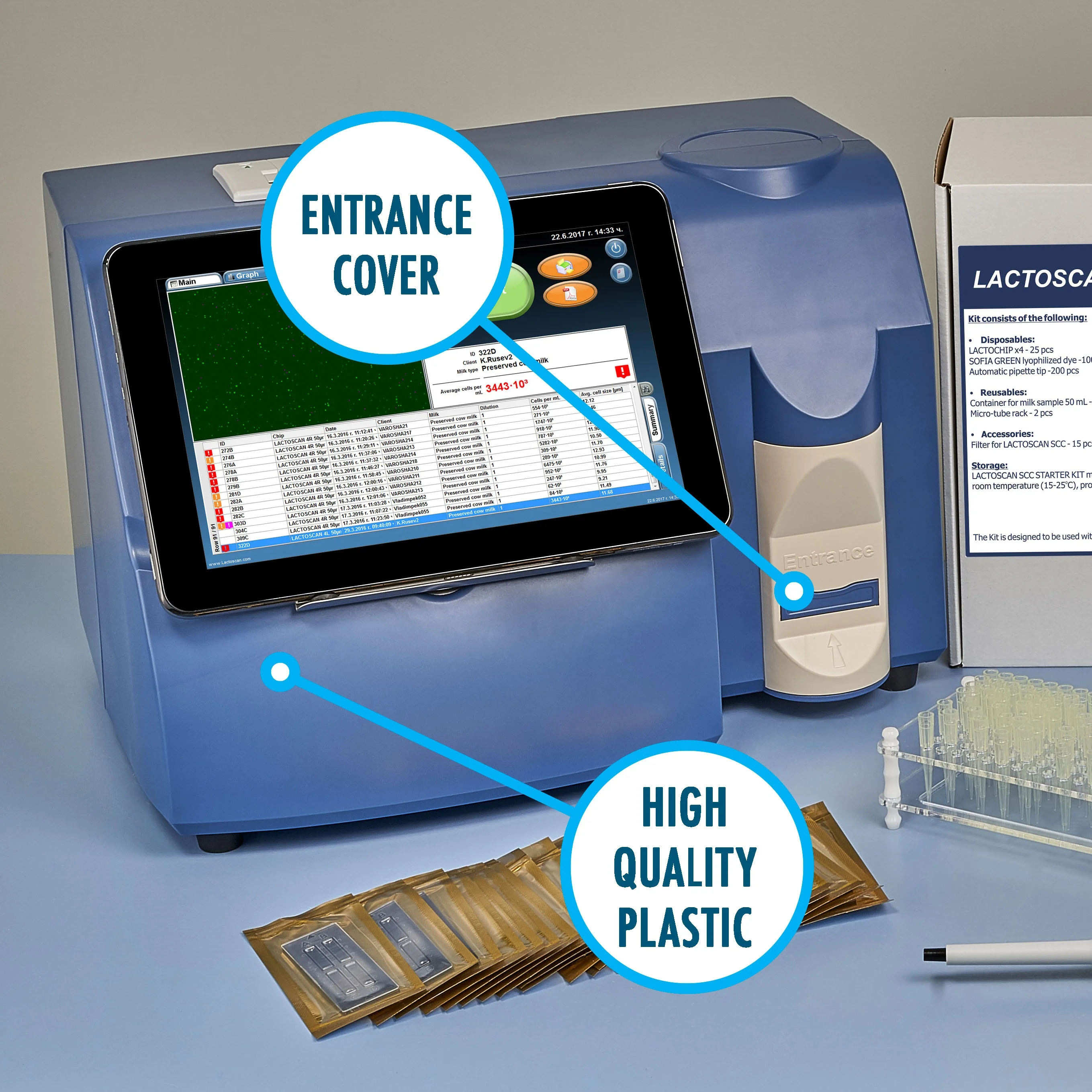 
SCCS- Low Magnification Microscope Auto Focus Cell Counting Software SCC FLUORESCENT SOMATIC CELL COUNTER 