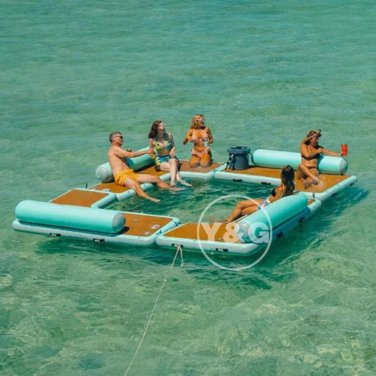 Надувная плавающая водная платформа для лодки