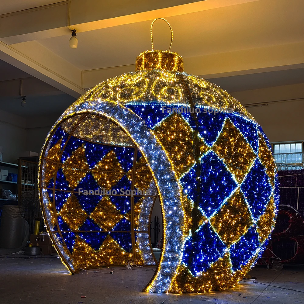 Customize Landscape Interactive Photography Props LED Sculpture Christmas light deer Lighting Arch