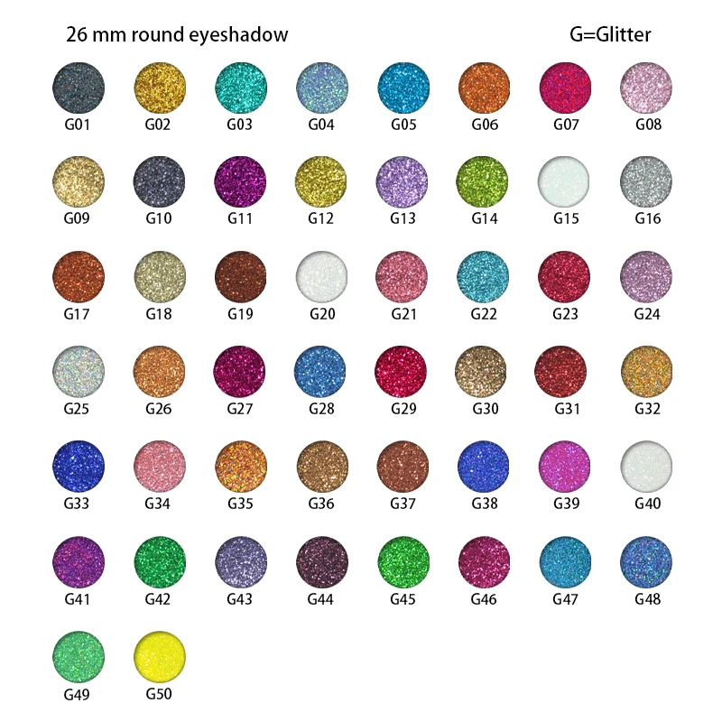Multi Colors Square/Round  26mm Eyeshadow Single Eyeshadow Can Fit Into Eyeshadow Palete
