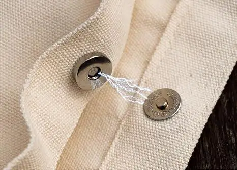 Cute Eco Friendly Cotton Handbag With Pocket Snap Button Custom Canvas Cotton Tote Bag