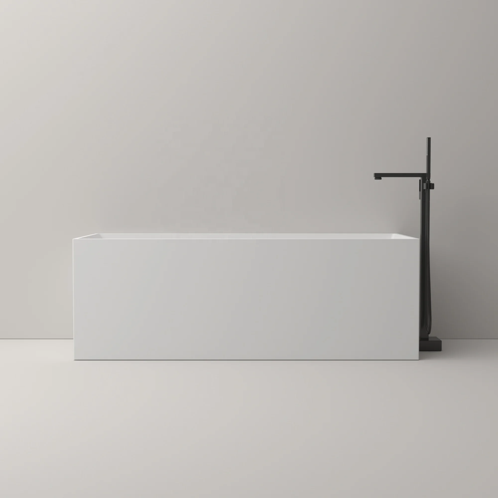 cUPC Fanwin white bathroom solid surface freestanding soaking hot tub artificial stone bathroom bathtub