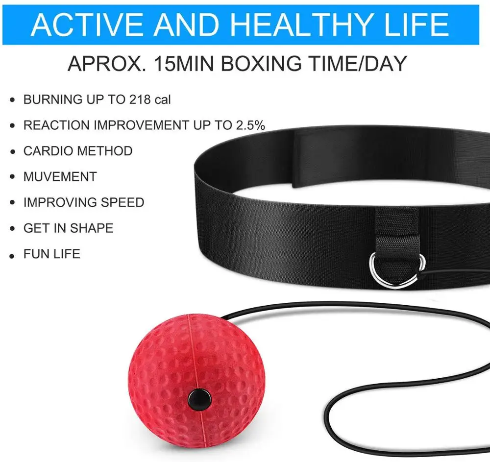 
 Лидер продаж 2018, недорогой тренировочный мяч на веревке с повязкой на голову для тренировок по боевому искусству, скоростные реакции, мяч для взрослых по боксу  