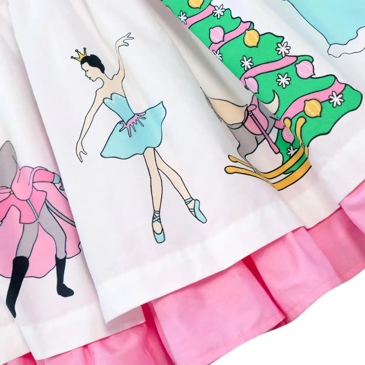 Christmas Nutcracker Ballet print pink girls dress cute boutique kids dresses
