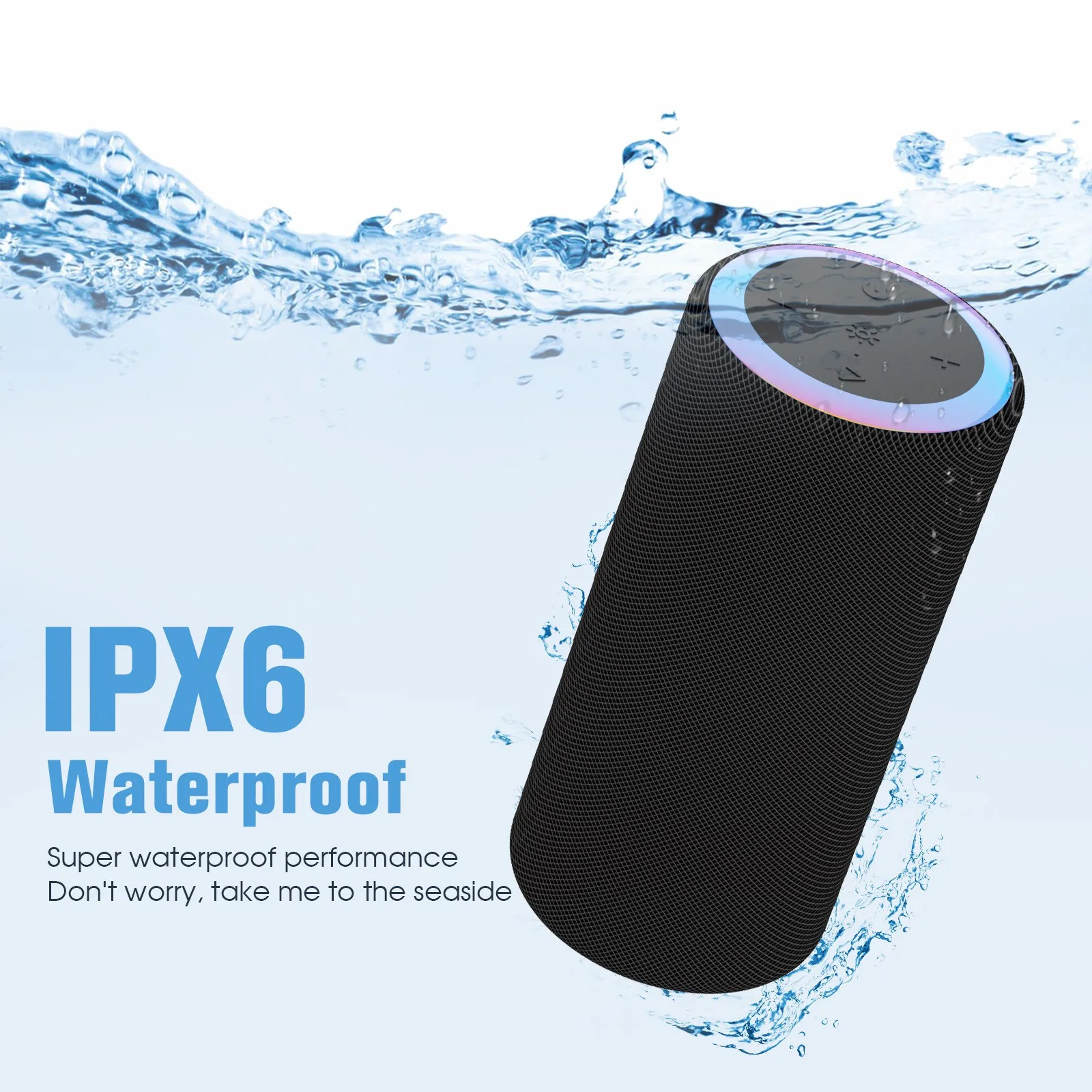 XINVO new outdoor  Wireless  IPX6 waterproof speaker with TF  play and Type  C charger