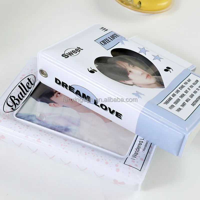 Оптовая продажа Kpop Binder 3-дюймовый ПВХ K-pop сборный альбом для фотокарт