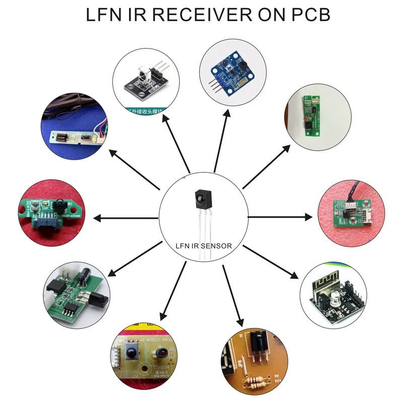 LF130 Infrared Lfn Ir Electronic Appliance Infrared Receiver Module Sensor Set Top Box TV Use Ir Receiver Sensor