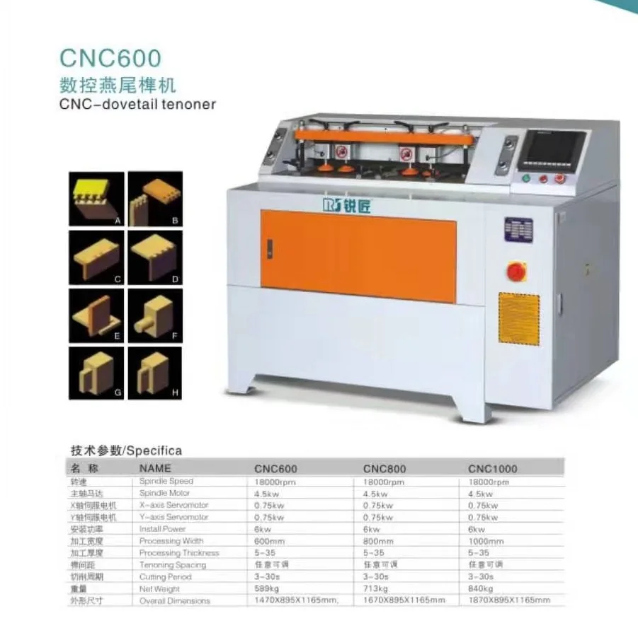 High-efficiency woodworking machinery automatic CNC dovetail tenoning machine to make beehives