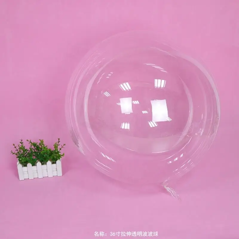 
Wholesale 10 18 24 36 inch clear pvc stretchable bubble party helium transparent bobo balloons 