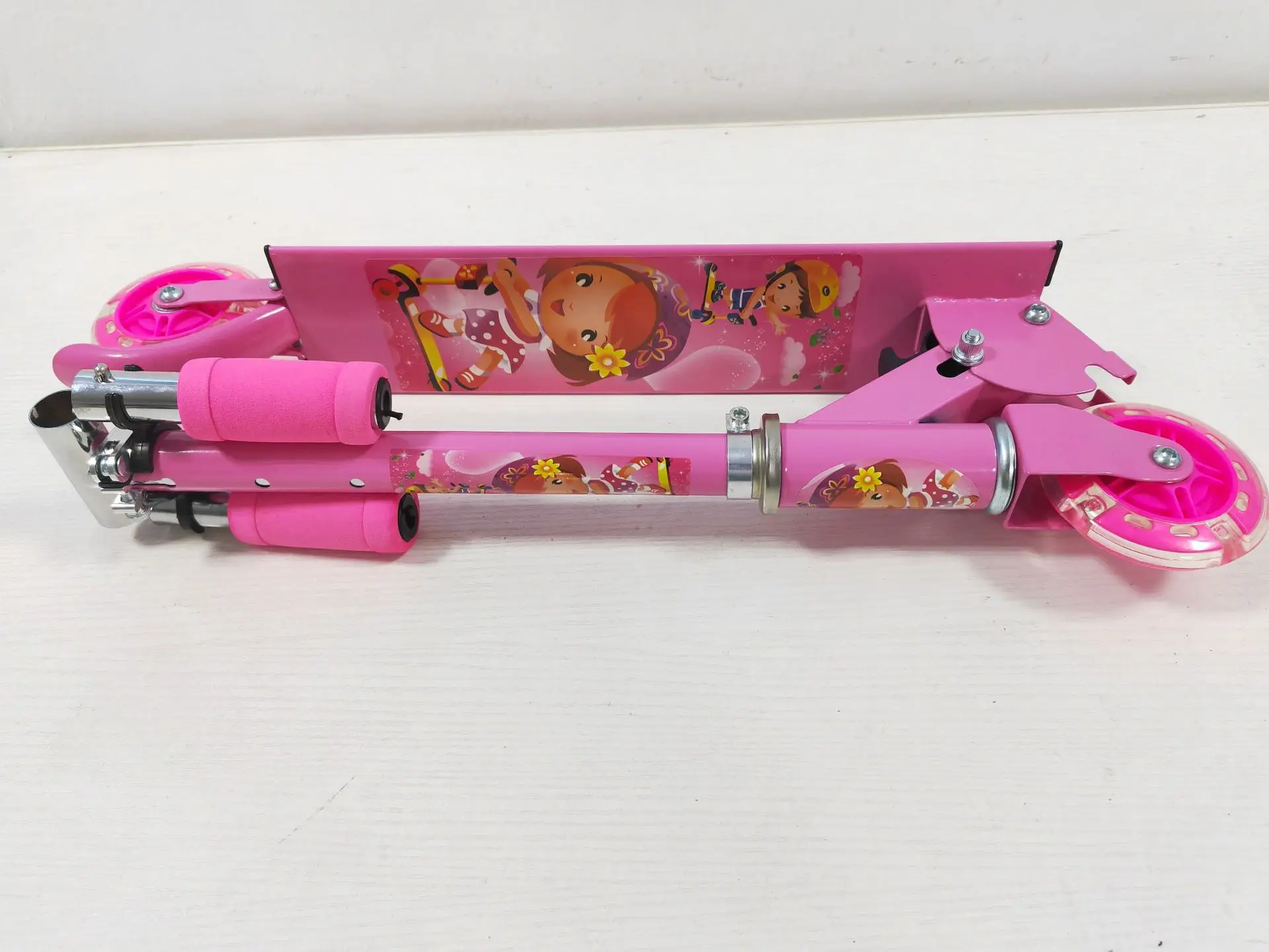 2023 folding children  kick scooter with light 2 wheels