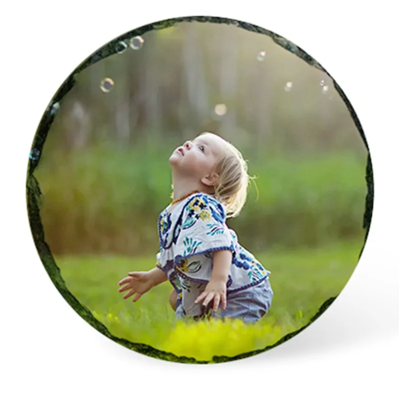 4 inch Sublimation slate coasters Rock slate blanks square circle shapes wholesale