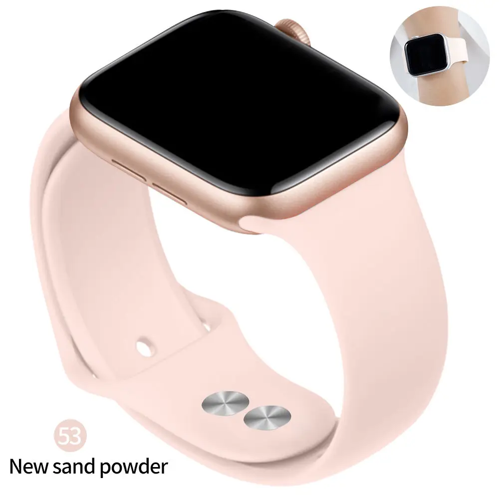 Classic Silicone Replacement Band Strap 38 40 42 44 Mm for Apple Watch Band Series 6 5 4 3 2 1 SE for Iwatch Band Strap Sport