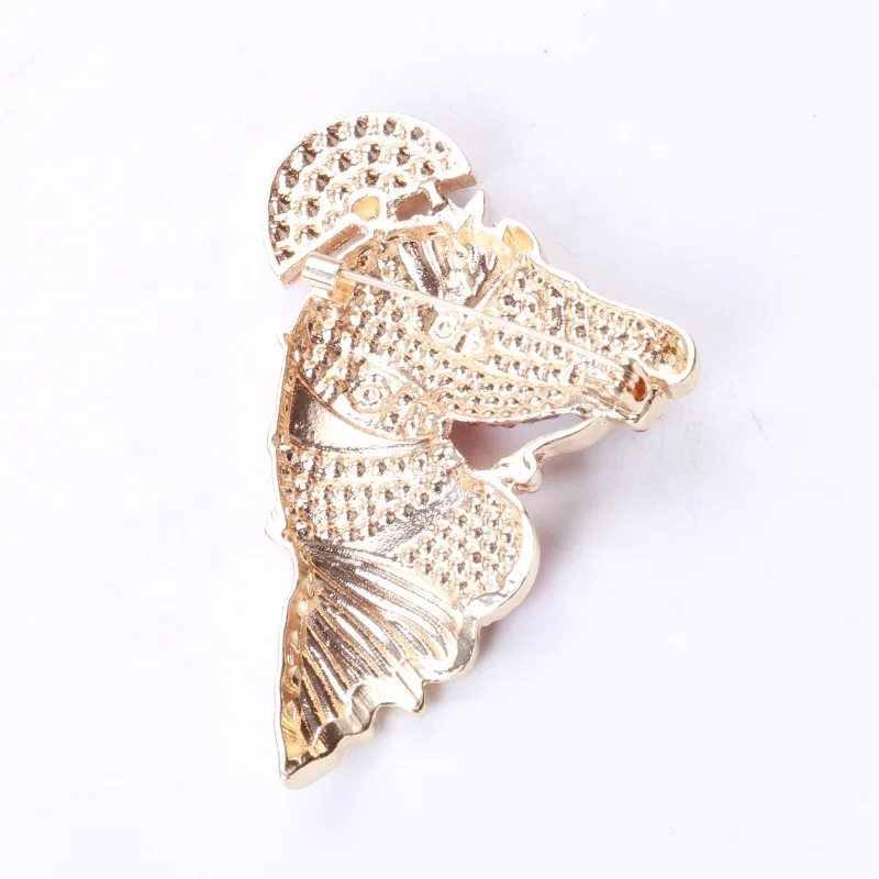 Custom Design Jewelry Brooches Rhinestone Animal Horse Brooch Pin