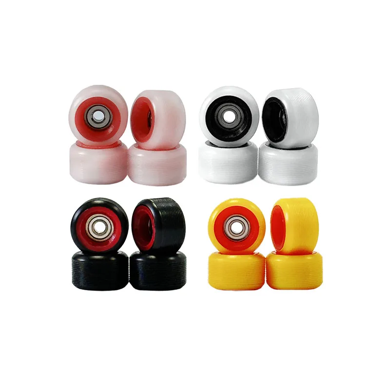 High speed bearing fingerboard CNC wheels with DuPont holder bearings two-color double inner ring fingerboard bearing wheels