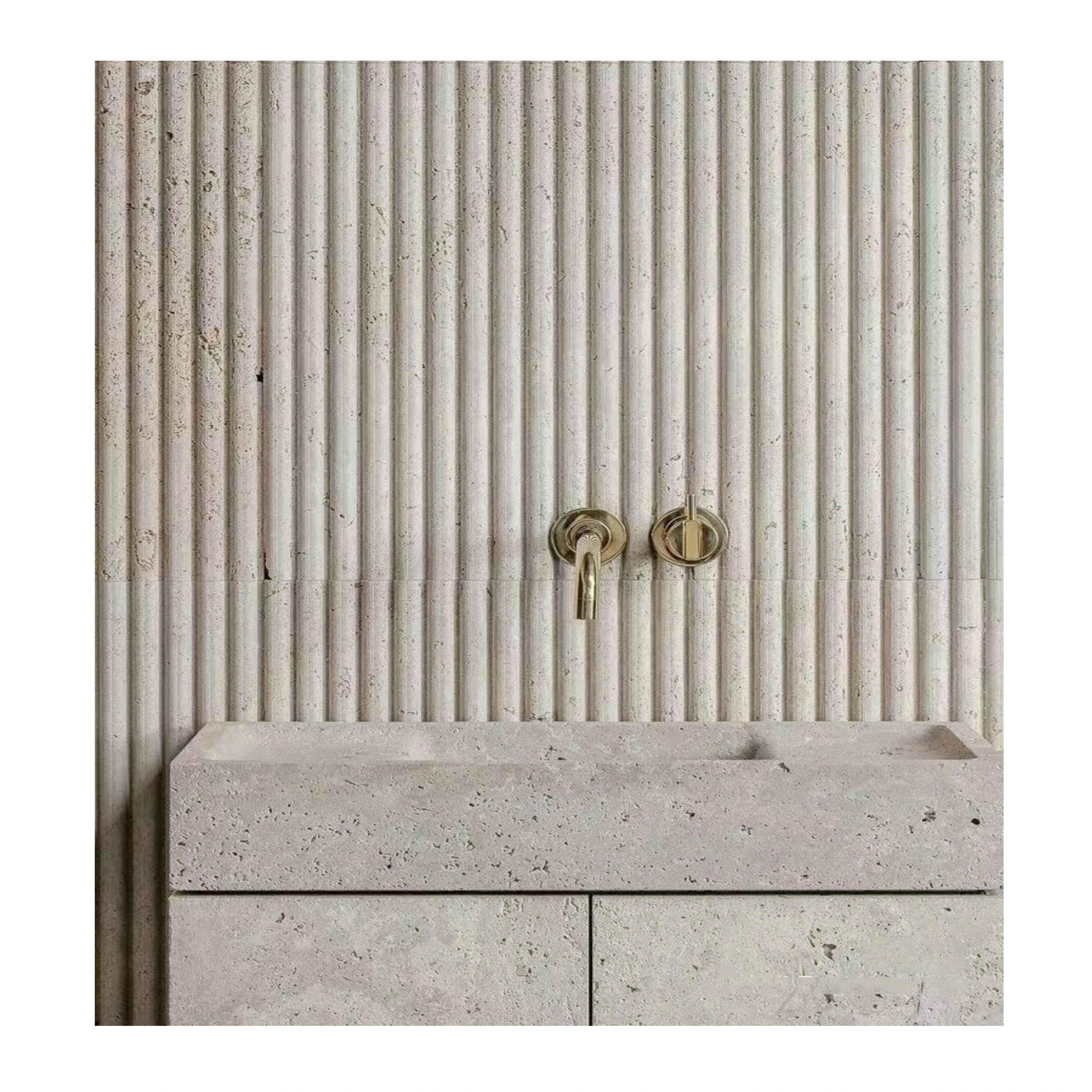 Travertine White Marble Cylindrical Mo Tile Bathroom Floor Curve Modern Mini Flute Lilac Decoration Ribbed Fluted Marble Mosaics