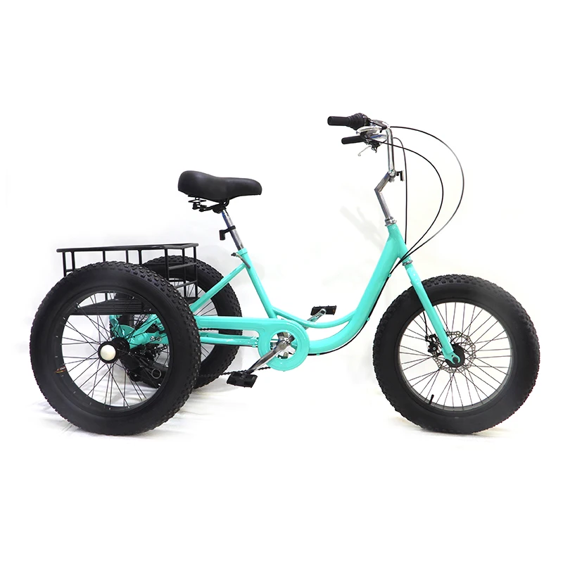 adults tricycle with 3 wheel tire adult 3 wheel  tricycles cargo bike fat tire adult 3 wheel  tricycle with cargo basket