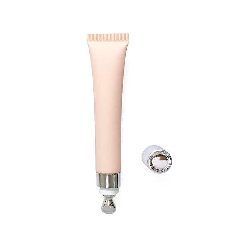 Apricot Color Frosted Lip Balm Tube 20g Matte Squeeze Cosmetic Packaging Tube 20ml Eye Cream Container With Massage Head