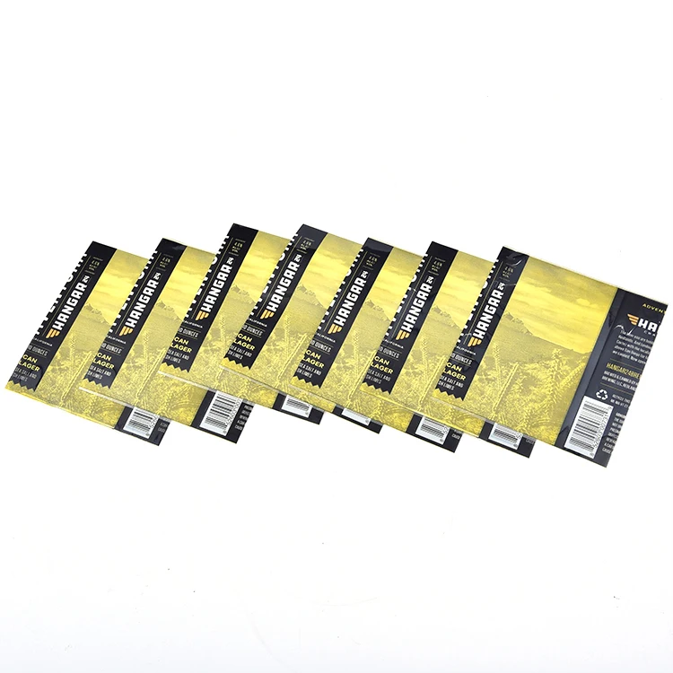 digital printing Custom PET PVC PE plastic aluminum foil heat film band beer shrink sleeve label for round