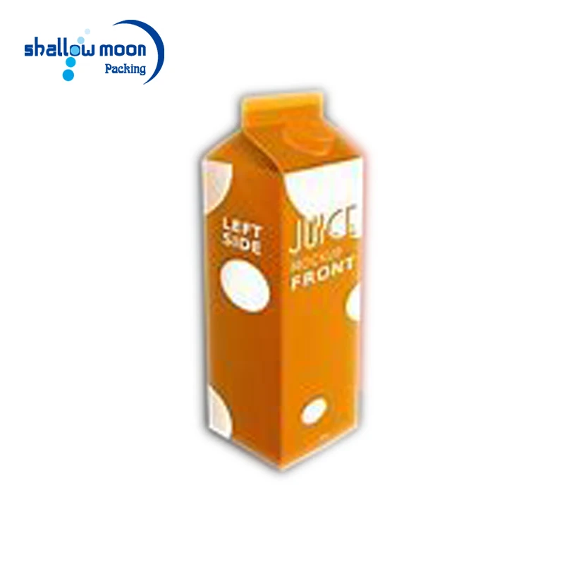 
Recycled milk package eco-friendly juice box cartons with spout 