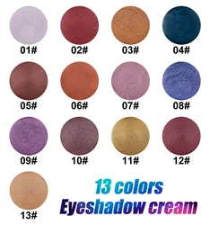 2022 New Arrival Shimmer Jelly Eyeshadow Cream 13 Colors 30g Smooth Moisturizing Eyeshadow Palette Gift Set