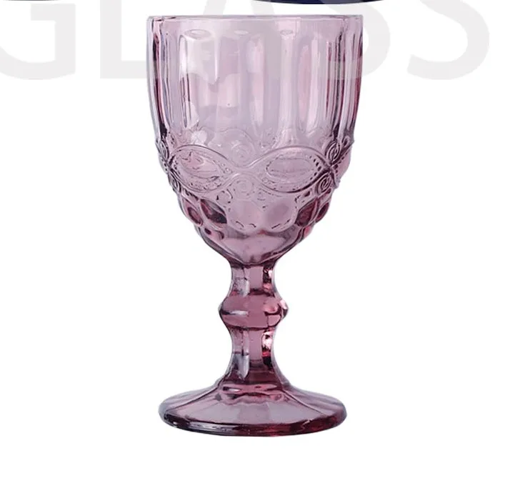 Custom Colored Wedding Drinking Wineglass Set With Ancient Wine Glass Champagne Glass Tumbler Glass
