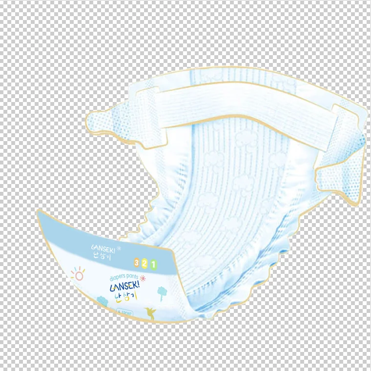 LANSEKI Korea Infant Cotton Breathable Nappies Diapers Baby Diapers In Bulk Disposable Baby Diaper