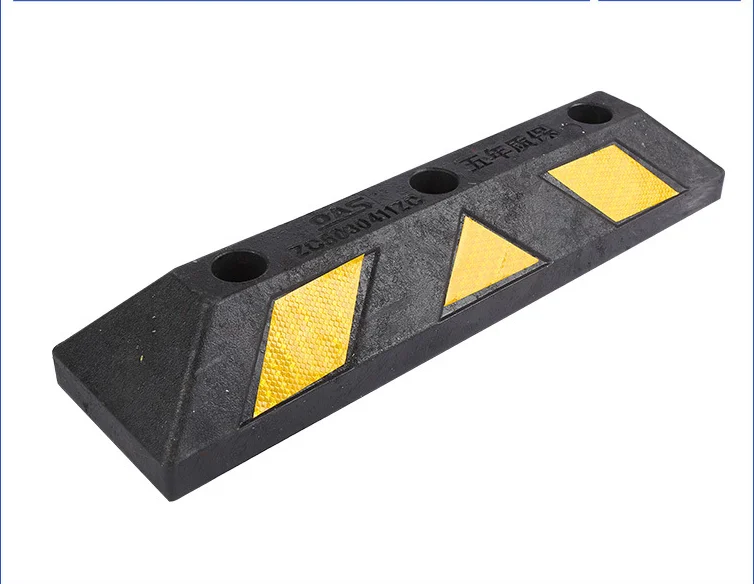 
Сверхпрочная желтая и черная полоса MUYE, гибкая Светоотражающая резиновая пластиковая ограничитель колес, стопор для парковки 