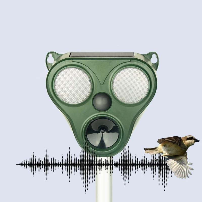 Farm Solar Ultrasonic Repellent Deterrent Animal Repeller animal bird Bird Dog Cat Deer Raccoon Flash Light repel tool machine