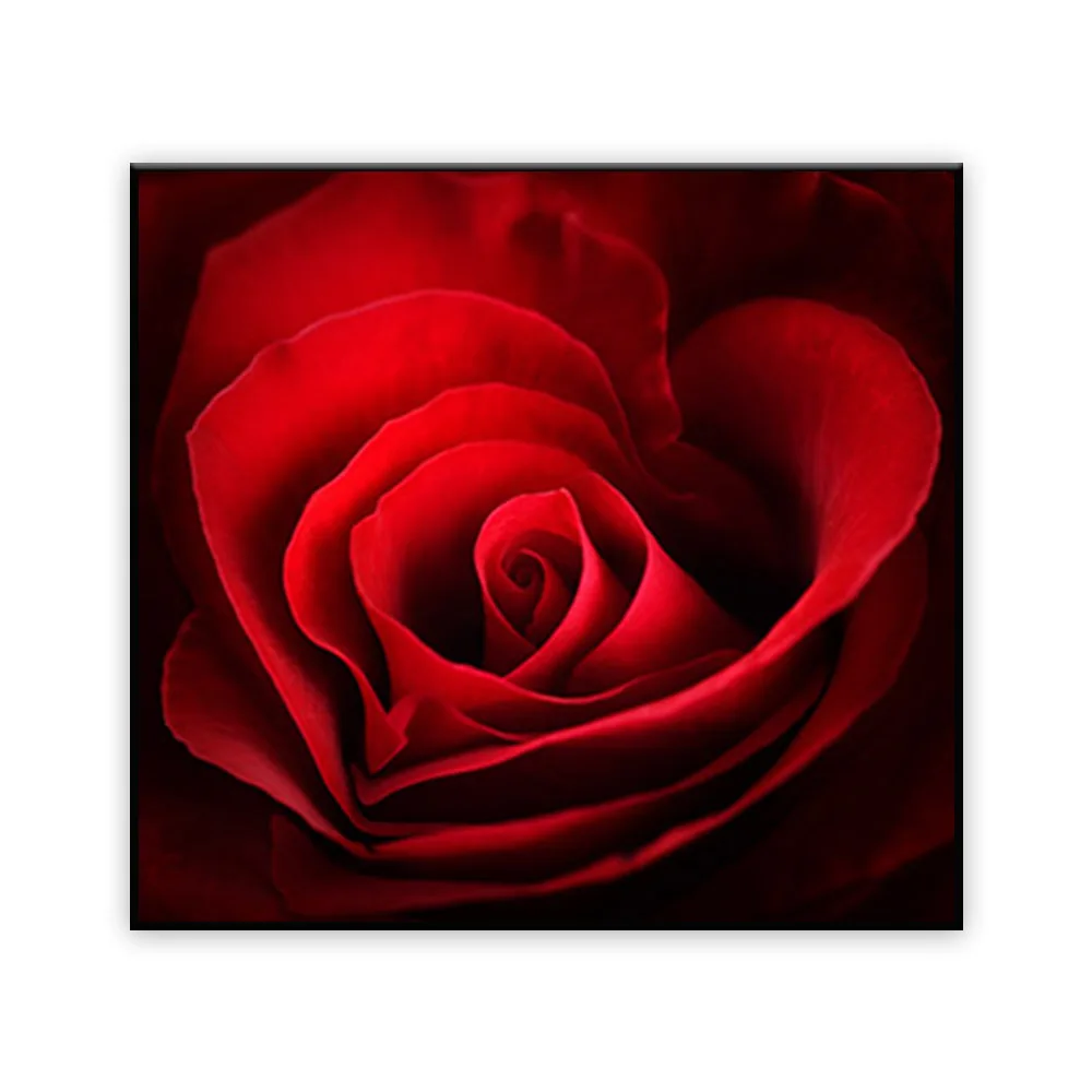 Physical paintings with flowers artwork Canvas printed art work red rose flower painting designs for home decoration
