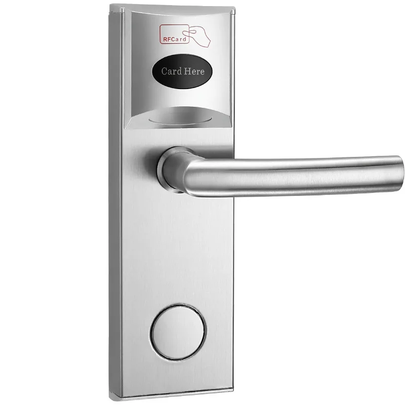 Rfid card hotel room door lock with management software system access by keys and smart cards