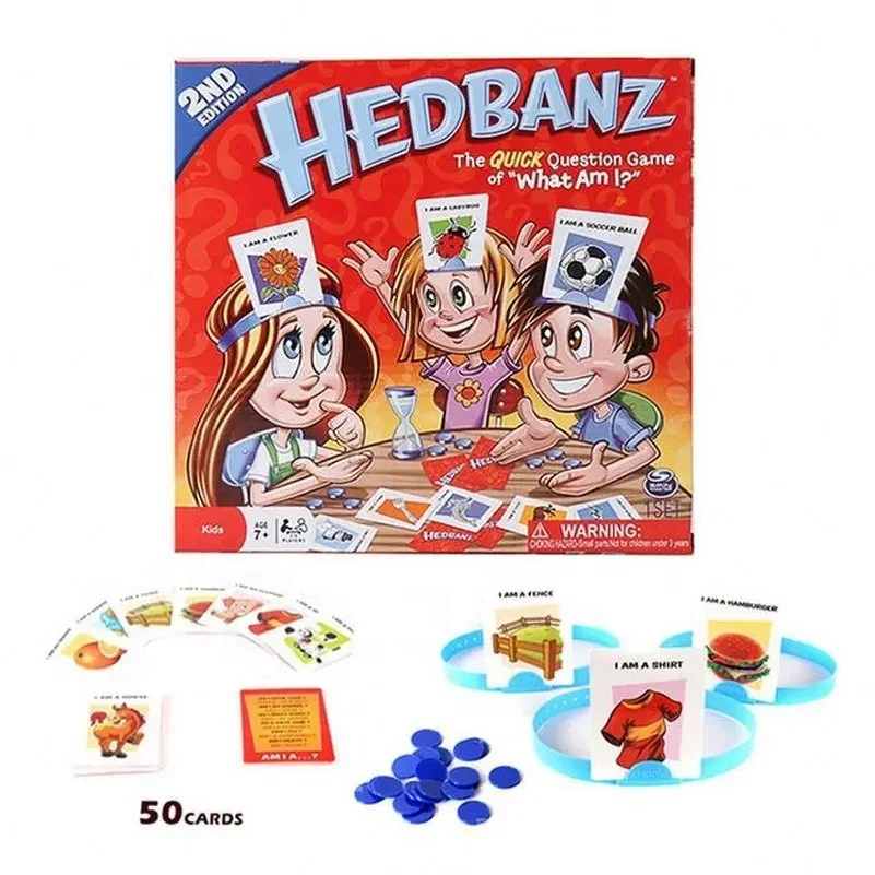 NK Toy Children parents party games New Hedbanz Game The Quick Question of What am I Cards Board Game for kids play