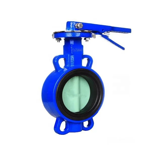 Ductile Iron Center Vertical Plate Soft Seal Double Clip Disc Connected  Epdm Seat Butterfly Valve