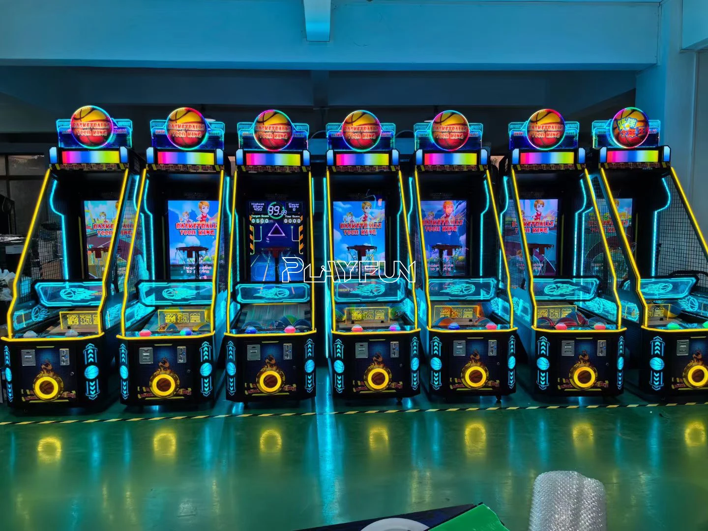 2024 New Coin Operated Kids Arcade Teen King  Sports Basketball Shooting Game Machine with 42inch LCD Video