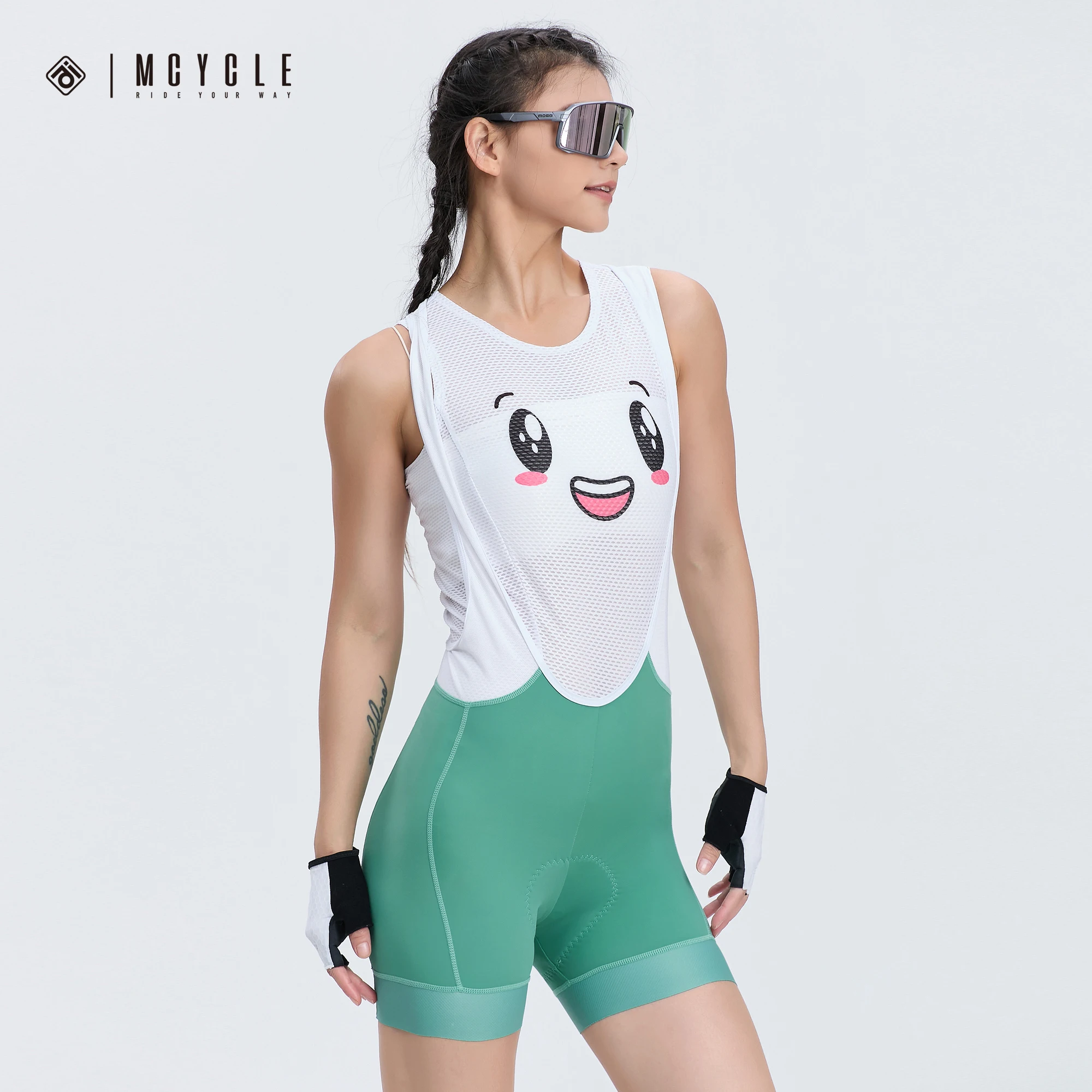 Mcycle Wholesale Cycling Clothing Customizable Riding Sport Bicycle Shorts Colorful Breathable Padded Cycling Bib Short Women