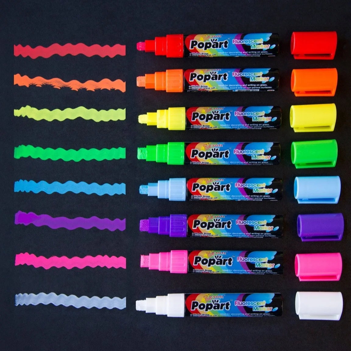 Non Toxic Erasable Neon Liquid Chalk Marker Pens White  Window Marker for Car