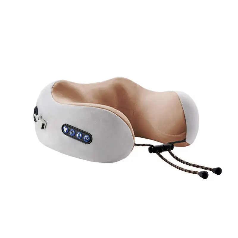 2022 Amazon Best Selling  Wholesale Rechargeable U-Shaped Pillow Electric Heated  Massage Products Neck Back Massage Pillow