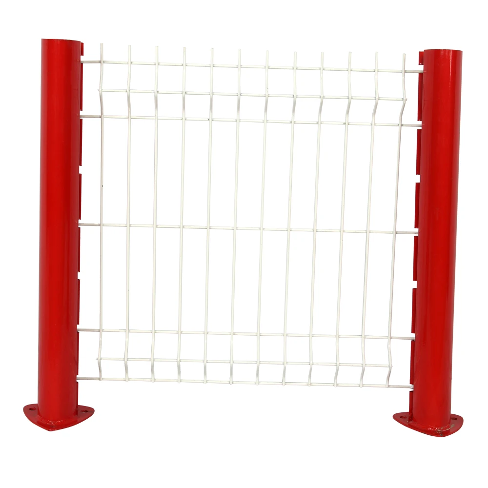 Good Price Yellow PVC Coated Welded Wire Bending 3d Mesh Curved Fence For Garden