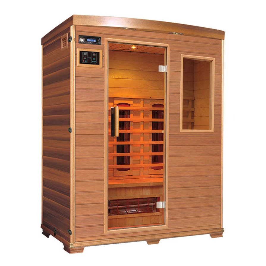 Saunaking Full Spectrum Therapy Indoor 1*3 Persons Sauna Wooden Household dry Red Light Sauna Cabinet Room
