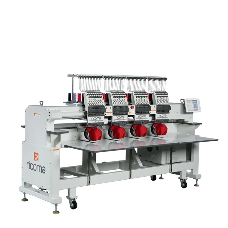 RiCOMA cap embroidery machine 3d 4/6/8/12 Head 12/15 Needles CHT2 Model with Double beams stable design China direct supplier