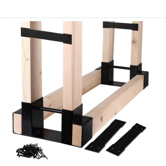 OEM custom Heavy Duty Mofeez Outdoor Firewood Log Storage Rack Bracket Kit Storage Holder