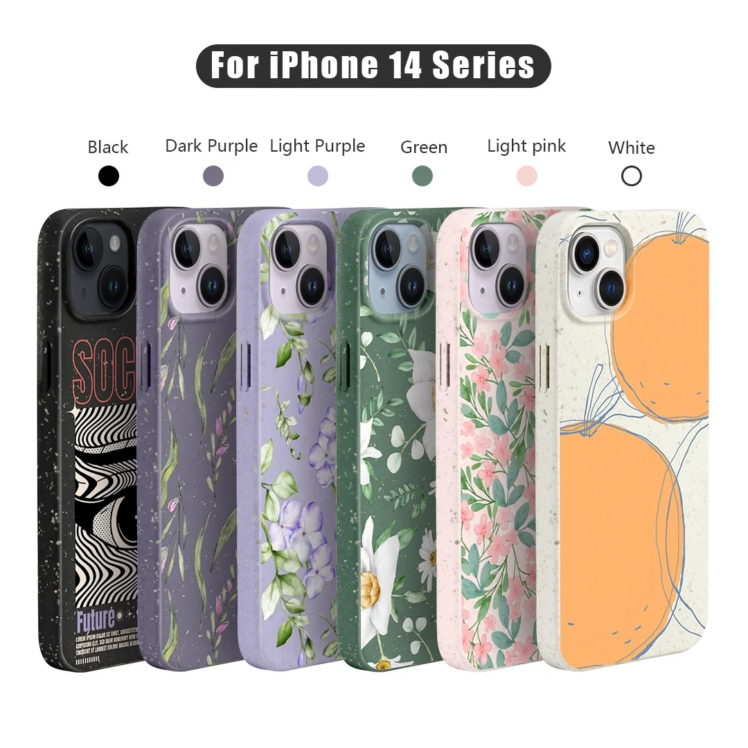 In Stock Customized Carve UV Print Cellphone Cases for iPhone 13 14 Pro Max Phone Casing for Biodegradable iPhone 14 Case