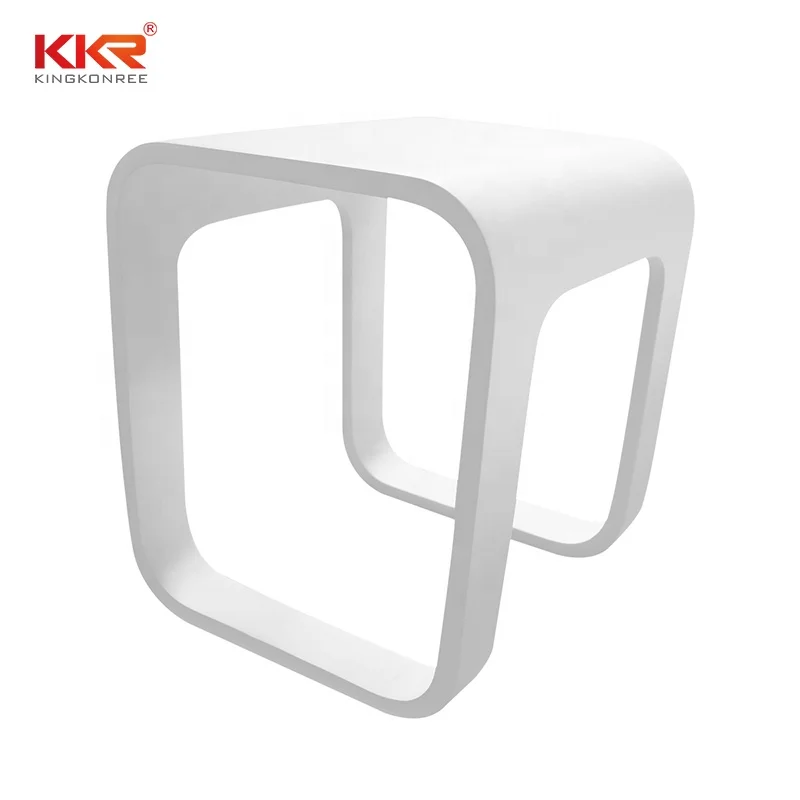 Mini  Luxury Solid Surface Stone Acrylic Bathroom Stool