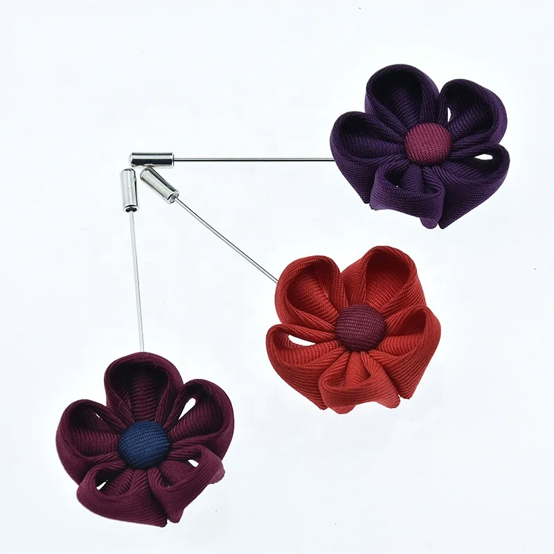 HAIBEI YM077  Classic suit shirt long brooch handmade flowers brooches