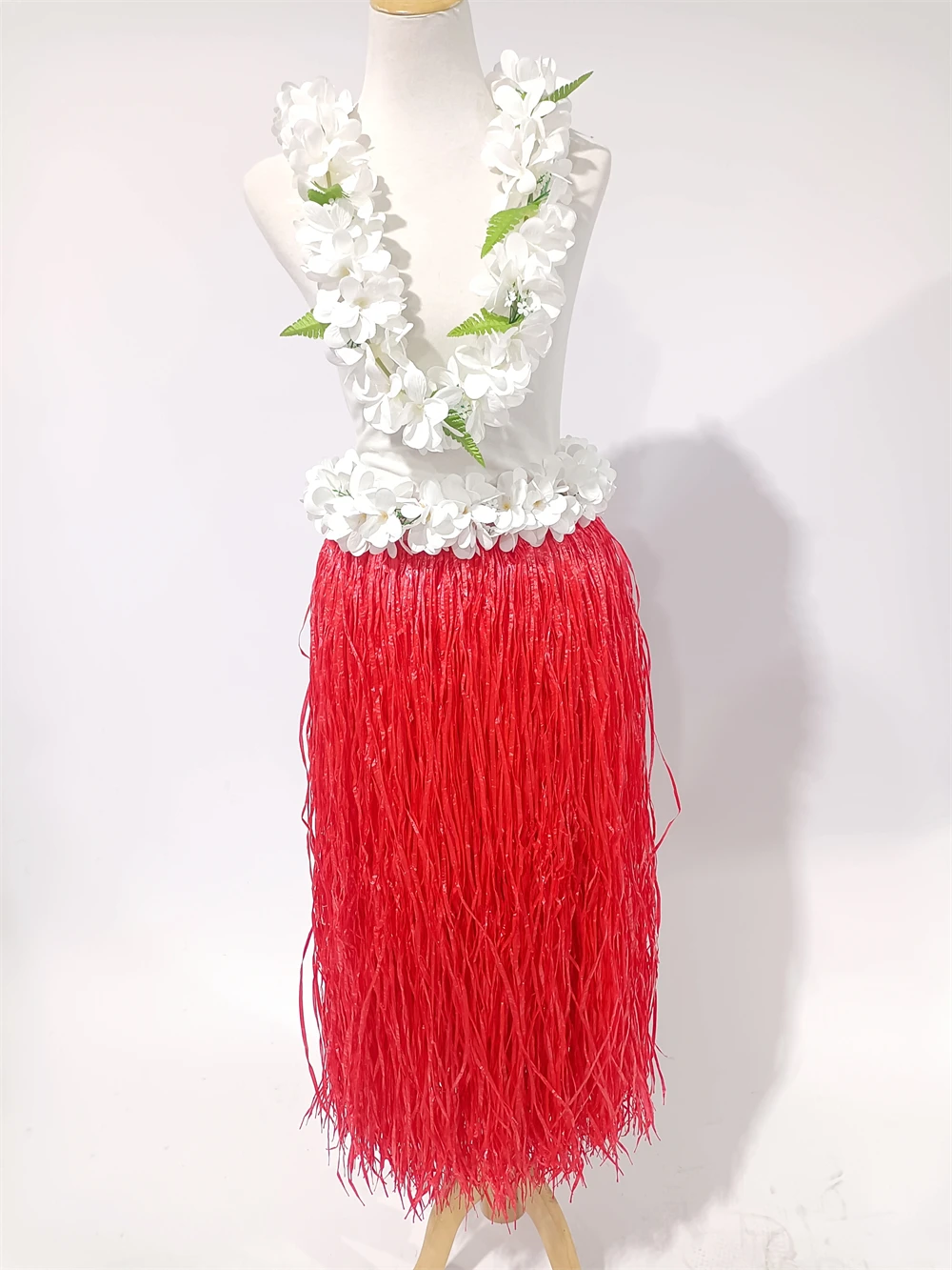 Wholesale Hawaii Women Hula Girl Dance Triple Layers Plastic Grass Skirt Party Dress for Festival Performance Costume KN-hsk022