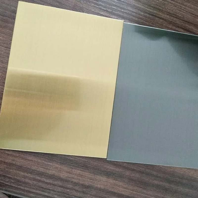 PVD Color Stainless Steel Sheet 201 304 304L Golden Stainless Steel Sheet