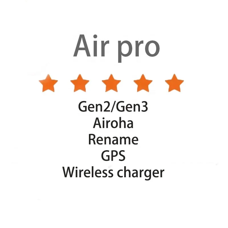 Wholesale Factory Price Original Logo Air 3 Gen 3 Tws Earbuds Rename Airoha 1562 JL Chip Air Pro 3 Wireless Earbuds