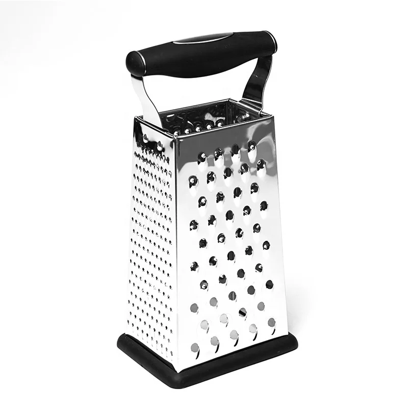 
Kitchen Accessories Stainless Steel 4 Sided Cheese Carrot Potato Grater With TPR Handle 
