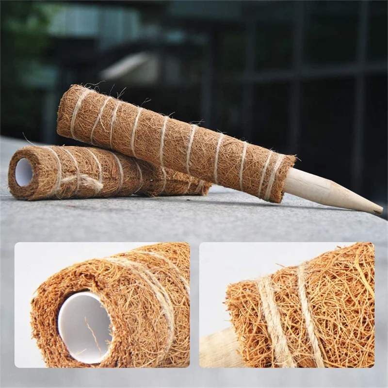 High Quality ECO Friendly Coir Moss Pole Garden Indoors Climbing Plants Moss Pole Potted Plant Support Totem Pole