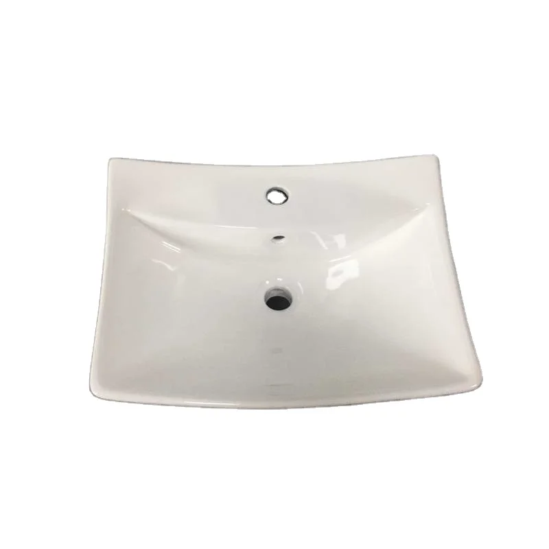 Hot selling short foot bathroom equipment ceramic wall hung  span  fashionable shell shape  basin