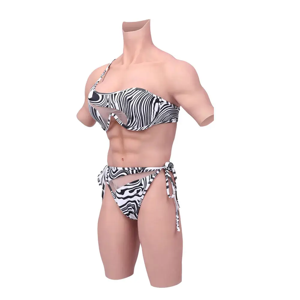Silicone Artificial Realistic Body Suit Set With Pectoralis and Giant Boobs Muscle Suit for Cosplayer Actor Anime Cosplay